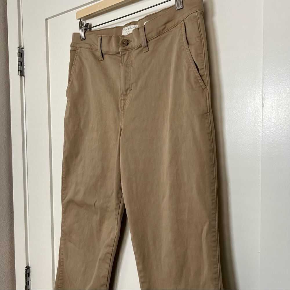 Lucky Brand Pants Mens Size 33x30? Beige Chino Straight Leg Stretch Slash Pocket - Picture 4 of 14